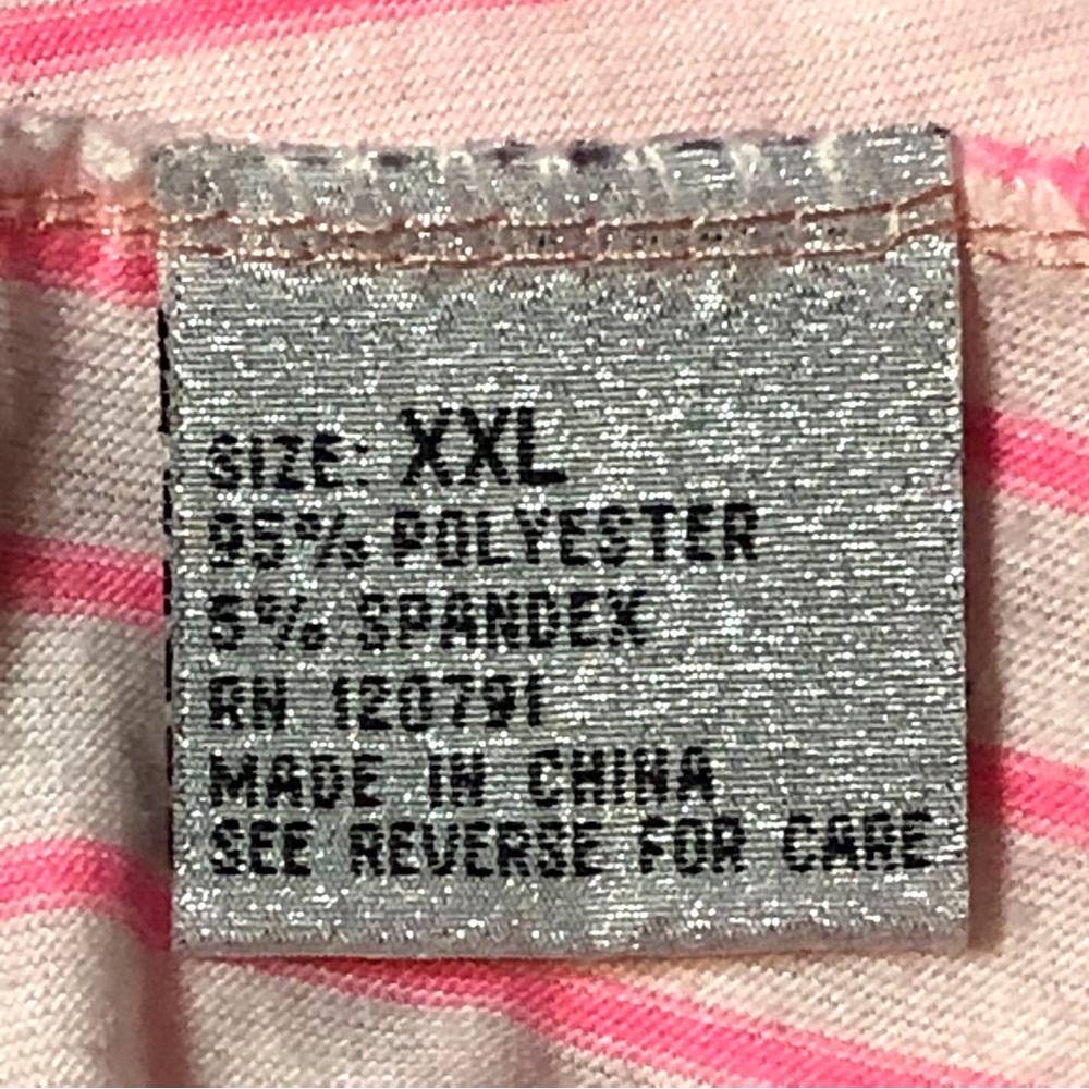 True Rock Women’s Pink Striped Sleep Shirt Nightie PJs Plus Size XXL - Picture 4 of 4